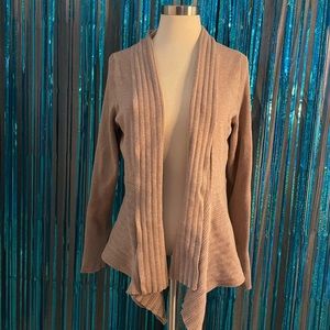 GUC XL Beige Verve Ami Scarf Front Sweater Cotton blend Cardigan